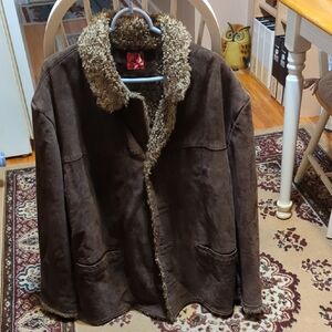 Men's Brown Shearling Jacket